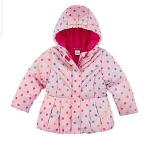 Girls Polka Dot Puffer Coat 2T NWTS Winter Warm Sledding Snowman Snow Angel Gift